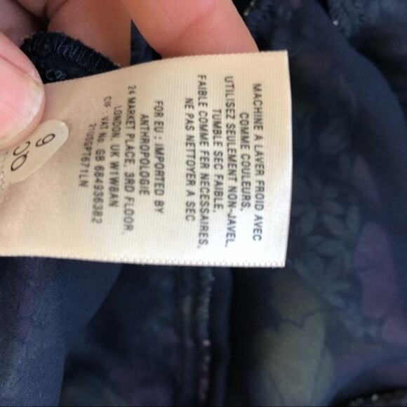 Anthropologie Leifnotes Floral Tiered Ruffle Tank - Picture 8 of 8